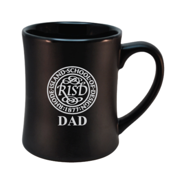 RISD RISD Seal Etched Ceramic Dad Mug Black 16 oz