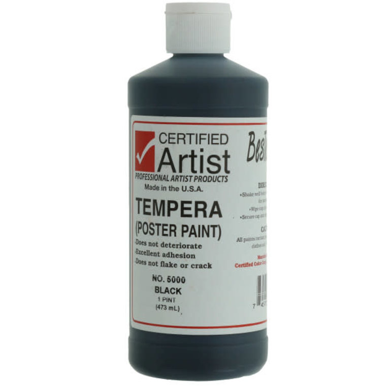 Bestemp Bestemp Tempera Paint Black 16 oz