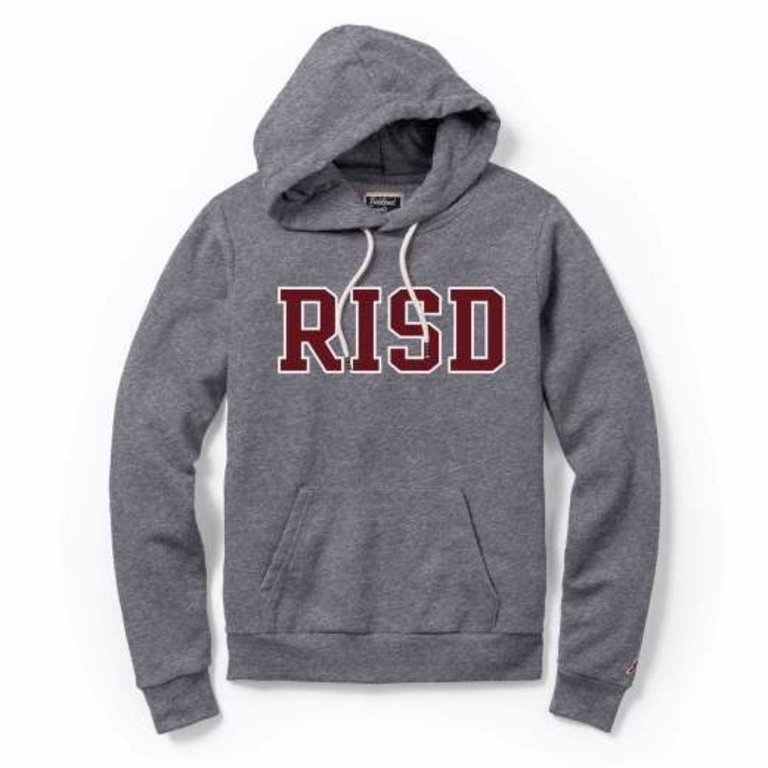 League-Legacy Collegiate Wear Victory Springs Hood RISD Block Sweatshirt Heather Grey/Maroon