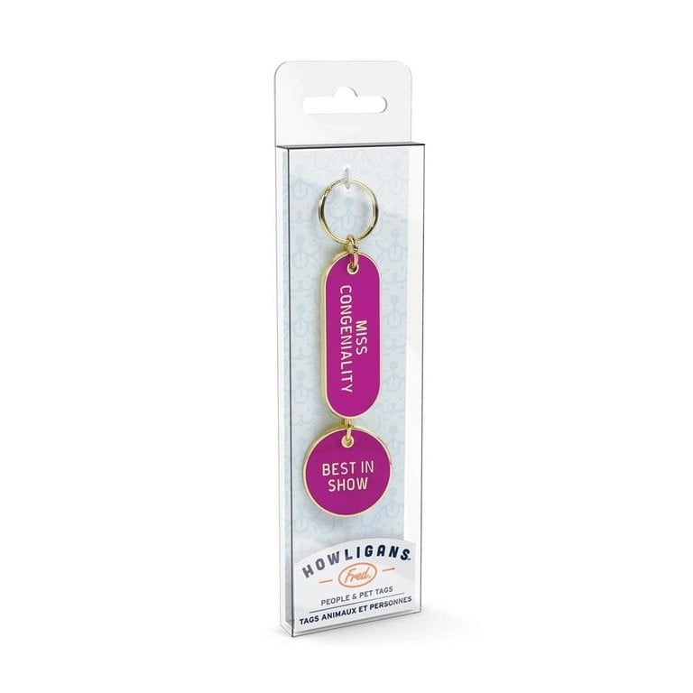 Fred & Friends Best In Show Keychain + Pet Tag Set