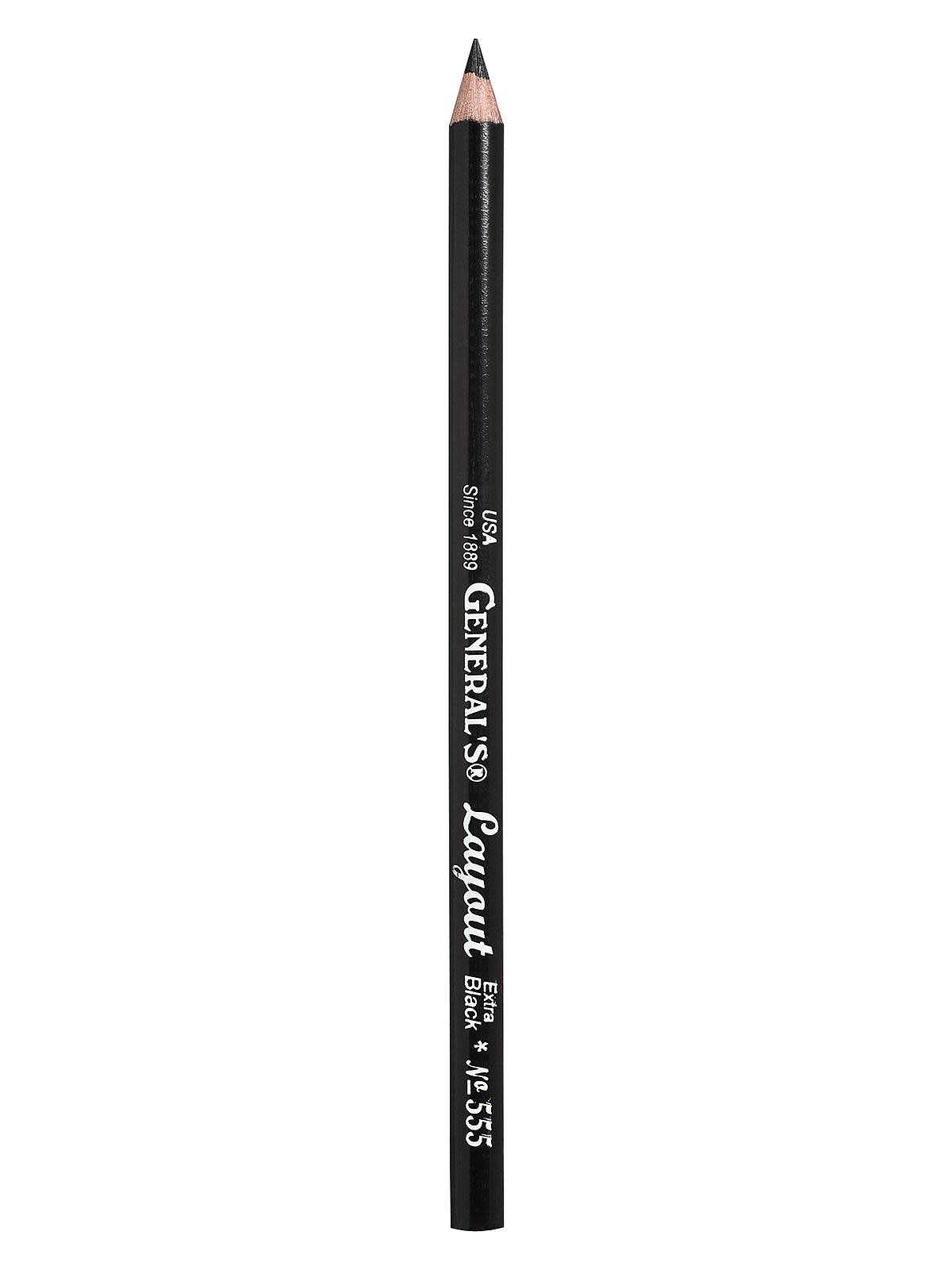 General Pencil Co. Inc. 555 Layout Ebony Drawing Pencil