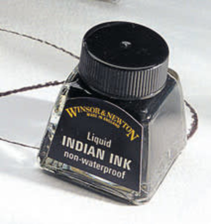 Winsor & Newton Winsor & Newton Drawing Ink Non-Waterproof Black Indian Ink .5 oz