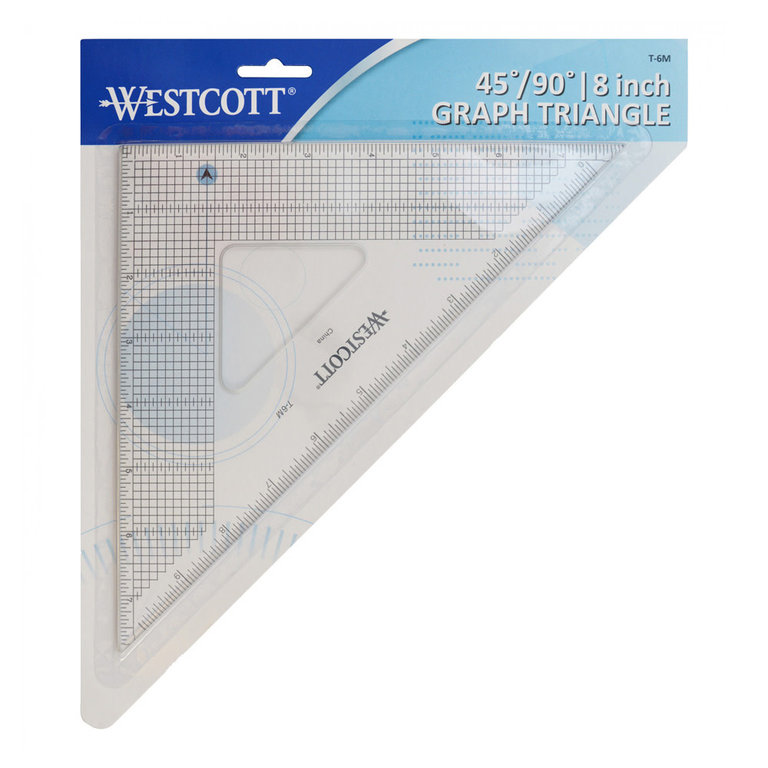 Westcott Westcott Grid Triangle 45/90 Degree 8"