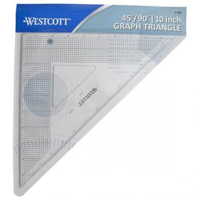 Westcott Westcott Grid Triangle 45/90 Degree 10"