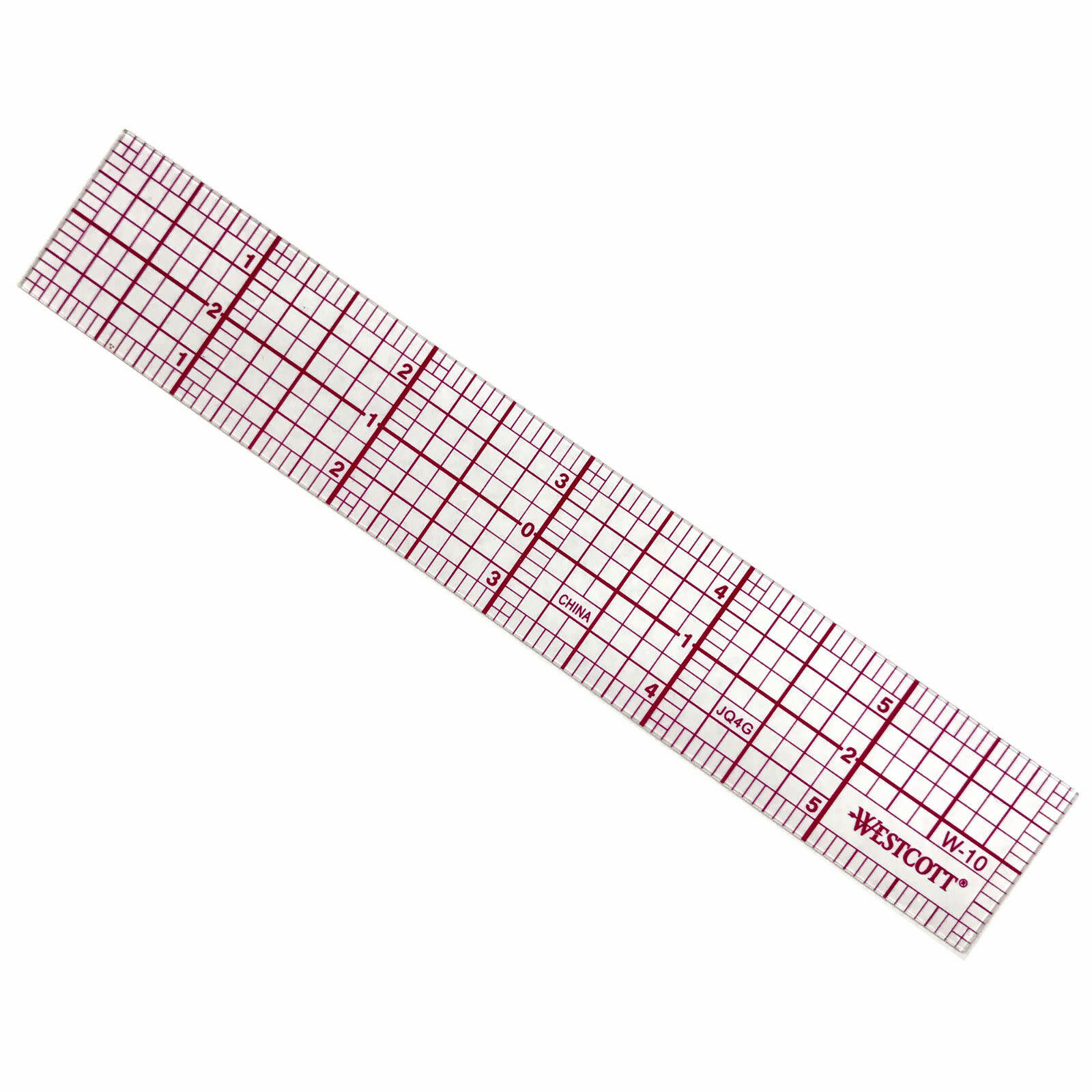Westcott Grid Ruler - 12, Clear Plastic