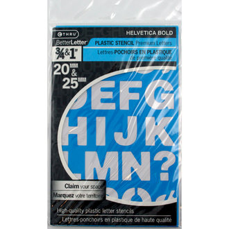 Westcott Helvetica Bold Stencils 3/4" & 1"