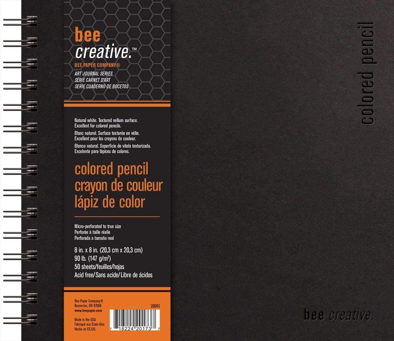 Bee Paper Bee Colored Pencil Journal 8"x8"