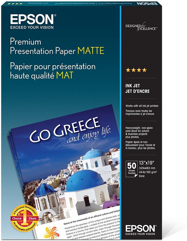 Epson Epson Inkjet Presentation Paper Matte 13"x19" 44 lb 50 sheets