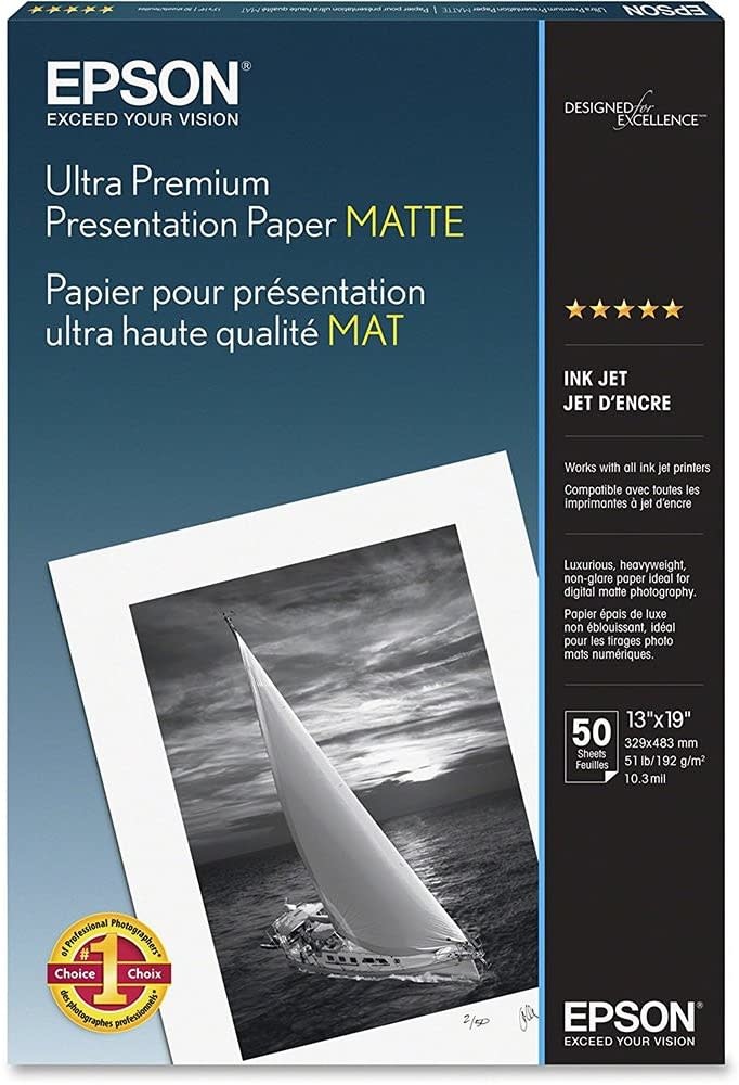 Toepassing Geleend hoog Epson Inkjet Ultra Premium Presentation Paper Matte 13"x19" 50 Sheets -  RISD Store