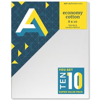 Art Alternatives Economy Cotton Stretched Canvas Value Pack
