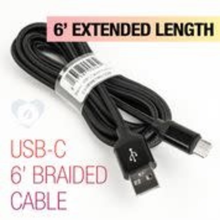 Case Metro 6FT USB C/USB Cable Braided Black