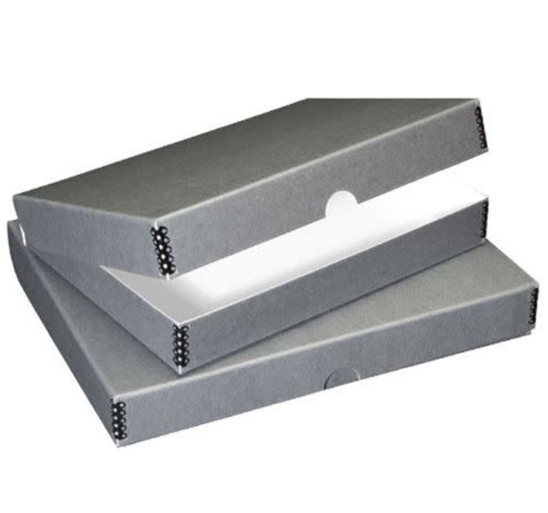 Lineco Archival Folio Storage Box Grey 9.5"x12.5"x1.75"