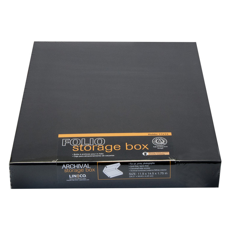 Lineco Archival Folio Storage Box Black