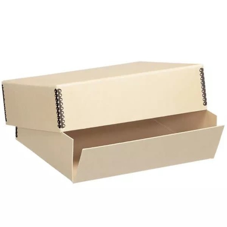 Lineco Tan Photo Snapshot Photo, Card, File Box with Removable Lid