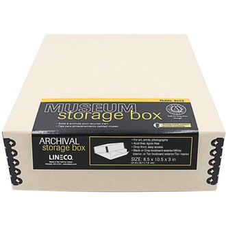 Lineco Archival Museum Storage Box Tan