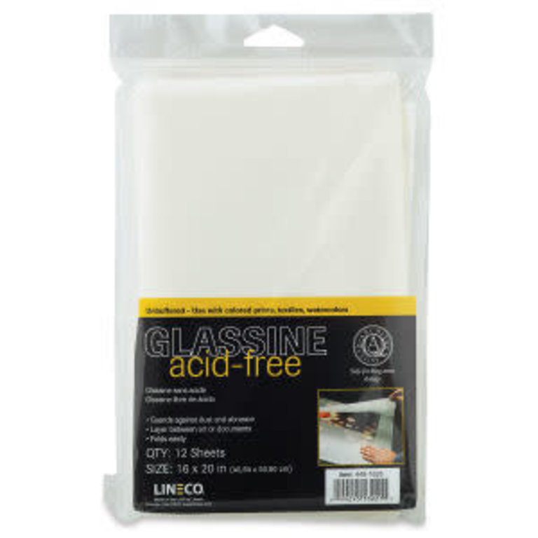 Lineco Glassine Sheets Acid-Free 16"x20" 12 Sheets