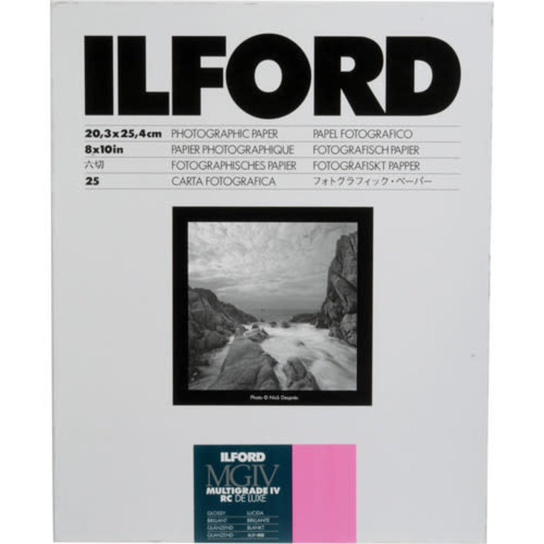 Ilford Multigrade IV Resin Coated Glossy Medium Weight 190  8"x10" 25 Sheets