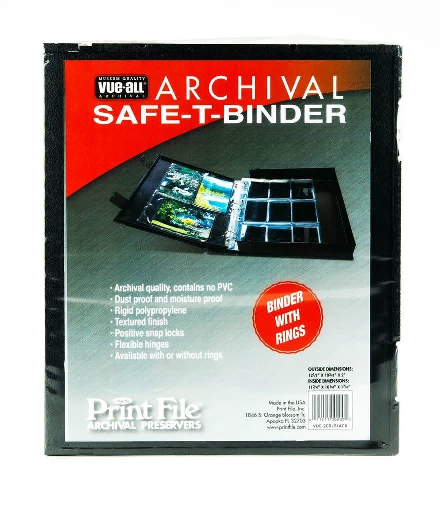 Vue-All Archival Safe-T-Binder Black 3 Ring - RISD Store
