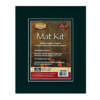 Alvin Pre-Cut Double Layer Standard Mat Kit Black