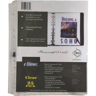 Filexec Sheet Protectors Top Load 25 Pack