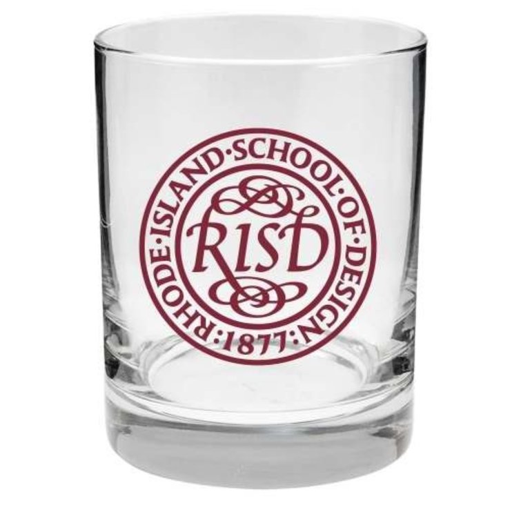 RISD RISD Seal Rocks Glass Maroon 11 oz