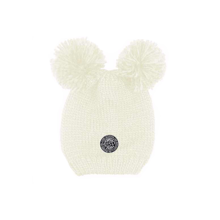 RISD Youth Knit Rey Double Pom Pom RISD Seal Hat