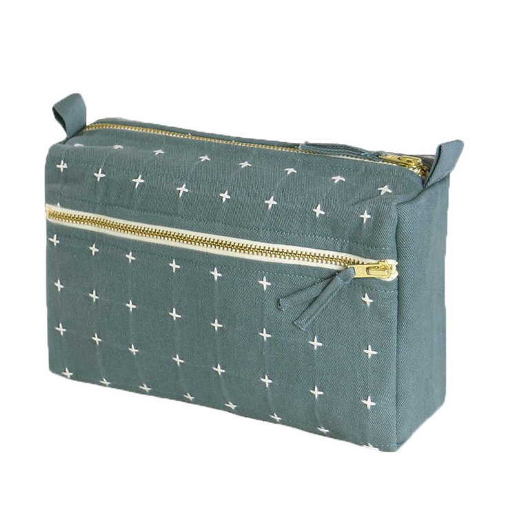 Colleen Clines Cross-Stitch Toiletry Bag