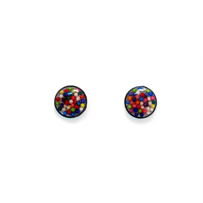 Debbie Tuch Sprinkle Stud Earrings Gold