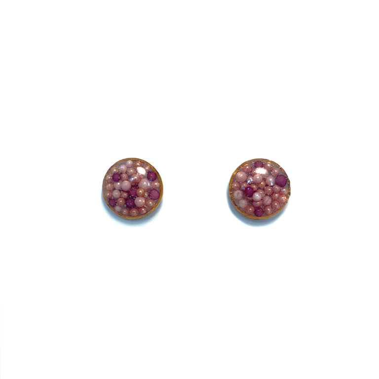 Debbie Tuch Sprinkle Stud Earrings Gold