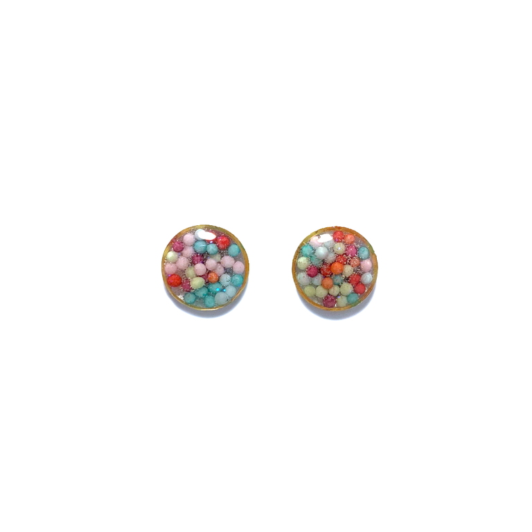 Debbie Tuch Sprinkle Stud Earrings Gold