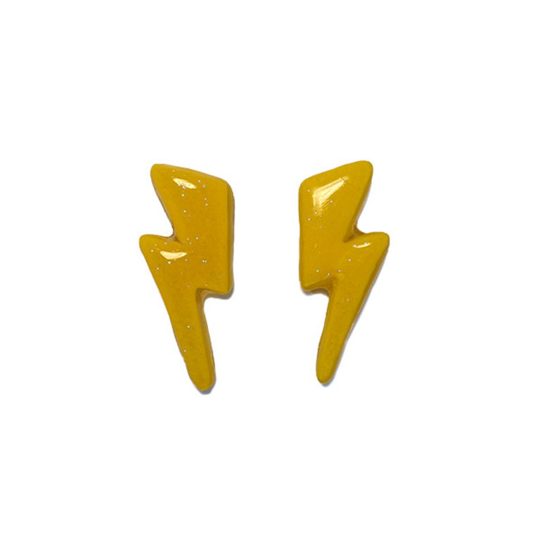 Debbie Tuch Glitterlimes Lightning Bolt Candy Stud Earrings