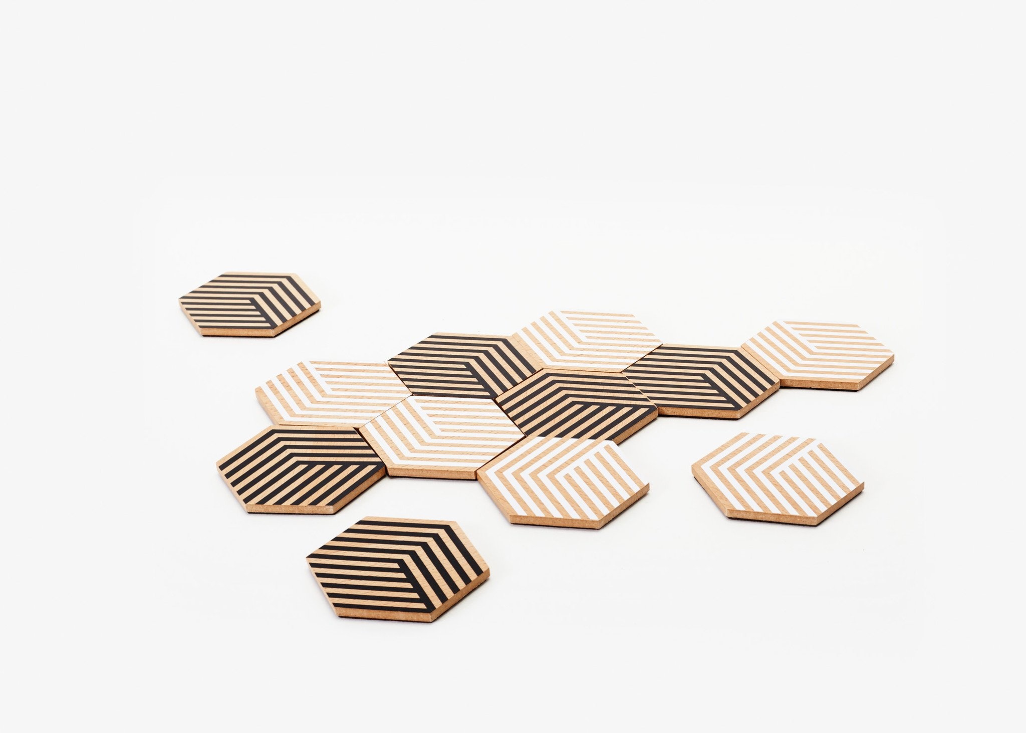 Hexagonal Acrylic Paperweight or Coaster with Cork Backing