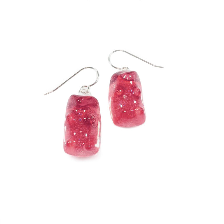 Debbie Tuch Glitterlimes Gummy Bear Candy Earrings