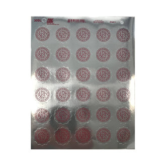 Seal Foil Sticker Sheet Silver