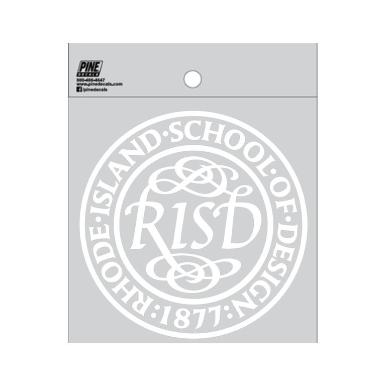 Pine Decals RISD Seal Static Cling (Inside) Decal 4" x 4"