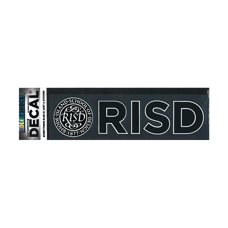 RISD RISD Seal Black & White Automotive Decal 8.5" x 2.5"