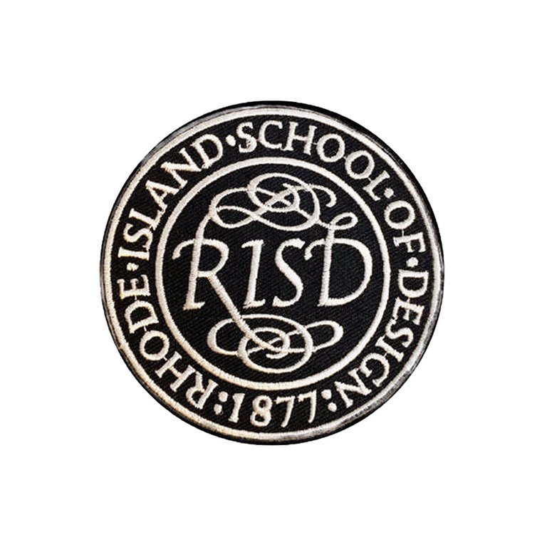 RISD RISD Seal Iron-On Patch Black/White 3" x 3"