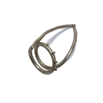 Whitney Bosel Silver Knuckle Hug Ring Size 8