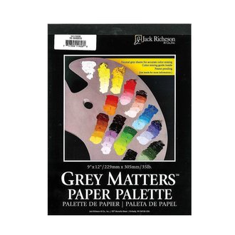 Jack Richeson Grey Matters Paper Palette Pad 9"x12" Jack Richeson Grey Matters Paper Palette Pad 9"x12"