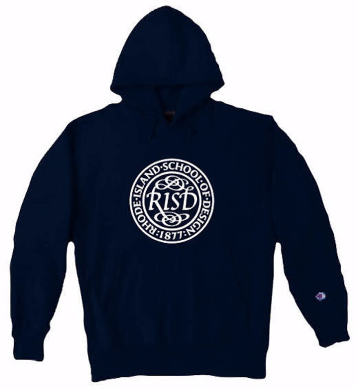 Champion RISD Seal Hood Reverse Weave Sweatshirt Marine Blue/White