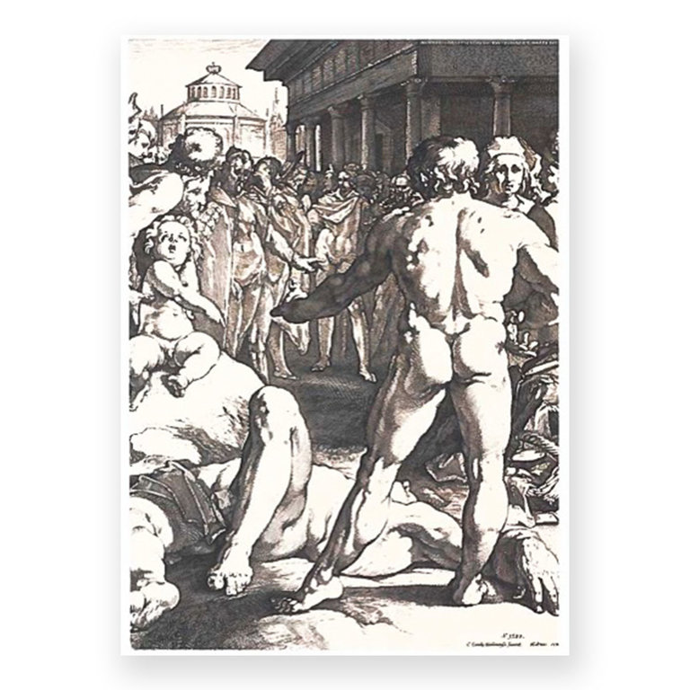 RISD Museum The Fight Between Ulysses and Irus Postcard