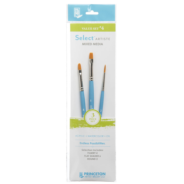 Princeton Brush Princeton Select Artiste 3750 Mixed Media Brush Value Set