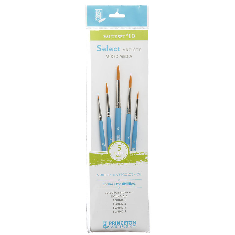 Princeton Brush Princeton Select Artiste 3750 Mixed Media Brush Value Set