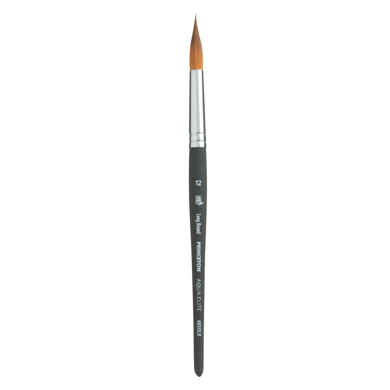 Princeton Brush Princeton Aqua Elite 4850 Synthetic Kolinsky Short Handle Brush Long Round