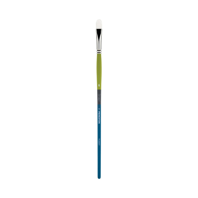 Princeton Brush Princeton Snap! 9800 White Synthetic Long Handle Brush Filbert