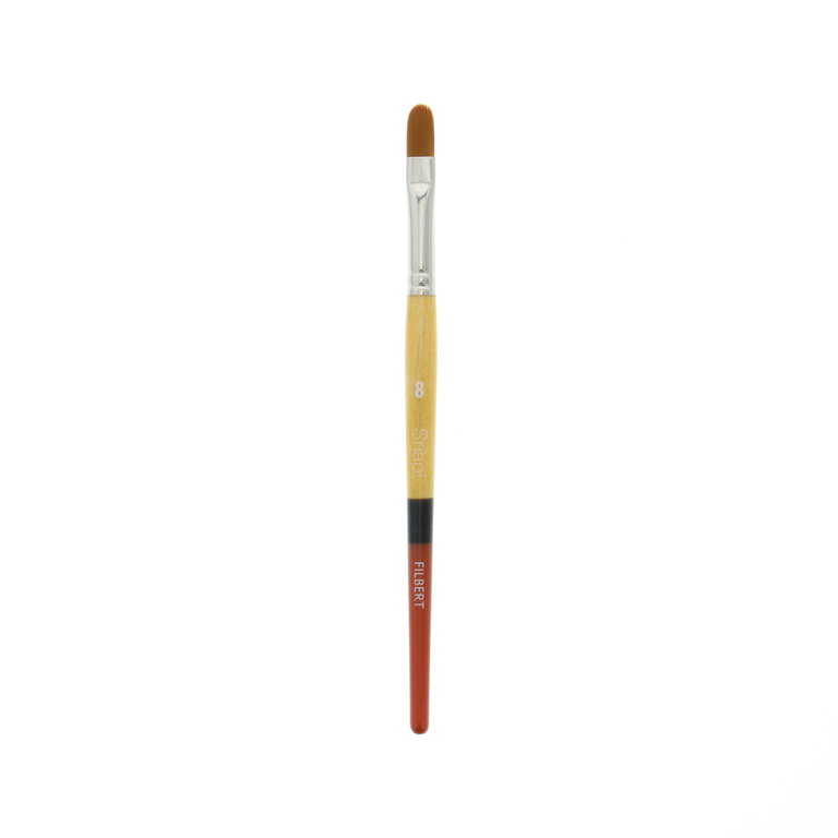 Princeton Brush Princeton Snap! 9650 Gold Synthetic Short Handle Brush  Filbert