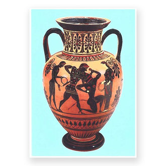 RISD Museum Black Figurine Amphora Postcard RISD Museum Black Figurine Amphora Postcard