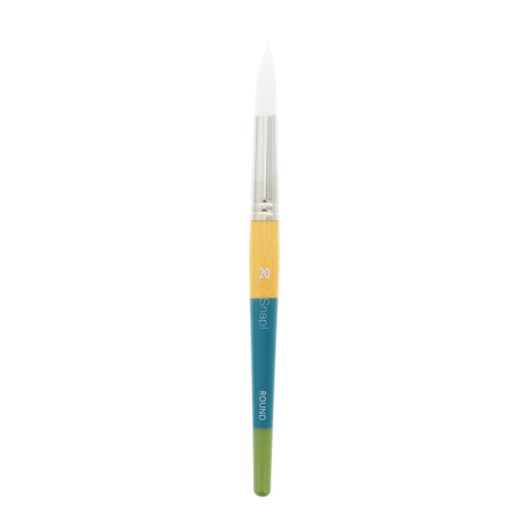 Princeton Brush Princeton Snap! 9850 White Synthetic Short Handle Brush Round