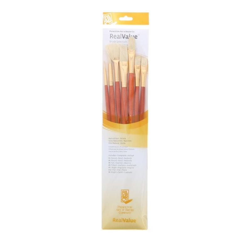 Princeton Brush Princeton Real Value Series 9100 Synthetic White Taklon Brush Sets