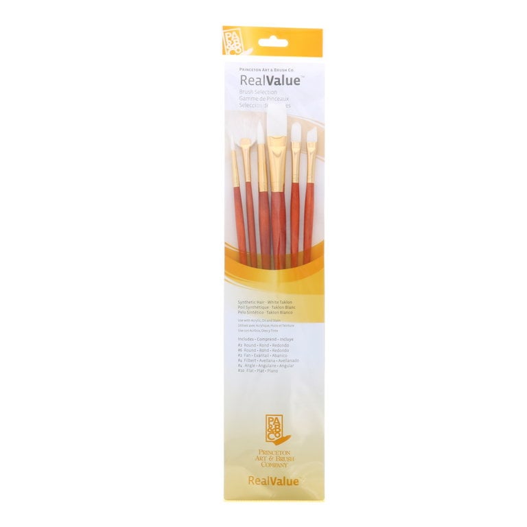 Princeton Brush Princeton Real Value Series 9100 Synthetic White Taklon Brush Sets